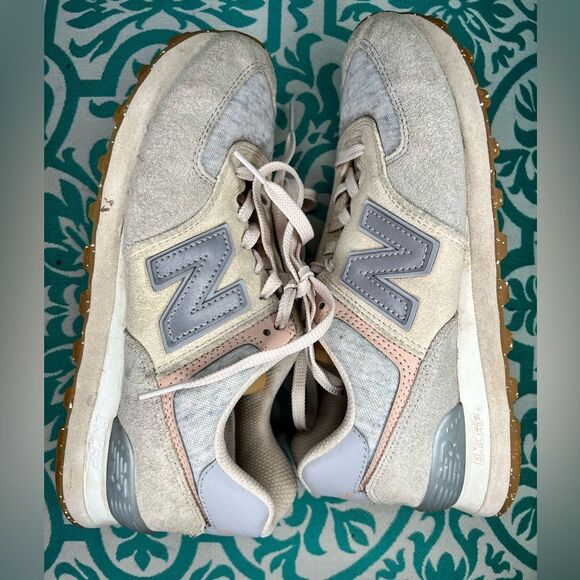 New Balance 574 Peach, Gray, Tan Neutral Sneakers Size 7.5 - Picture 12 of 12